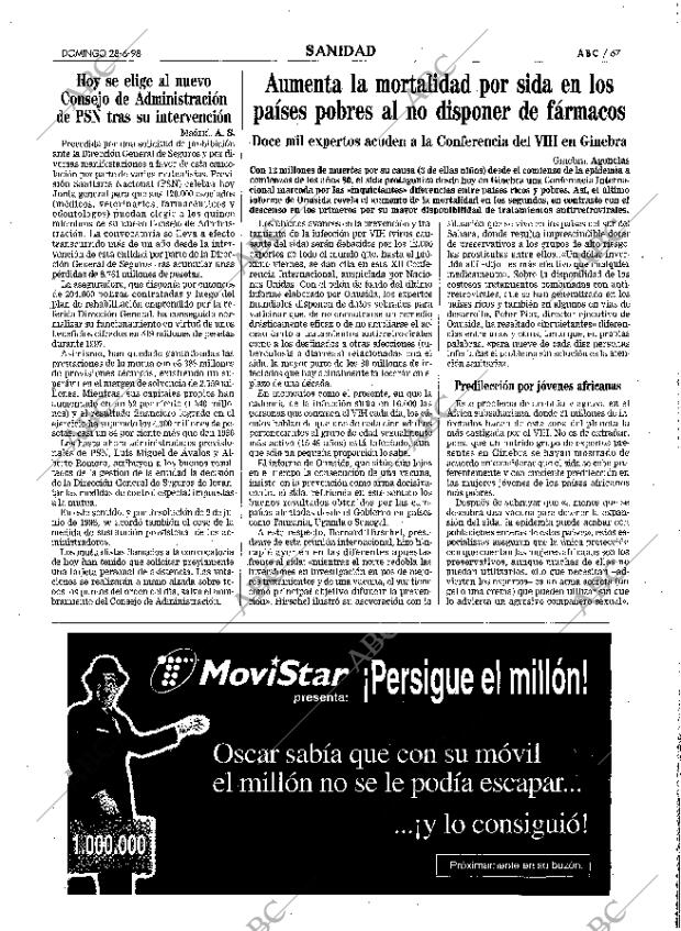 ABC MADRID 28-06-1998 página 67