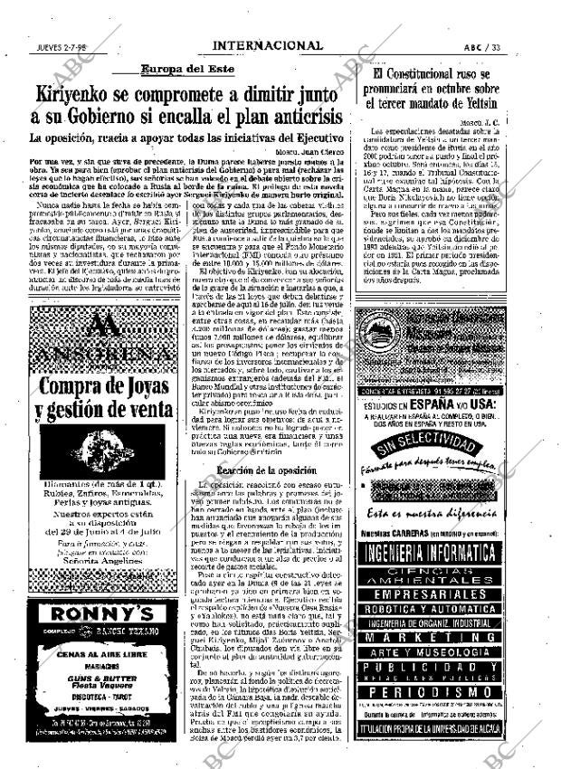 ABC MADRID 02-07-1998 página 33