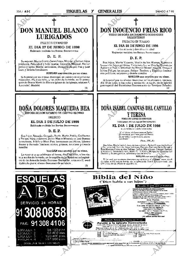 ABC MADRID 04-07-1998 página 104
