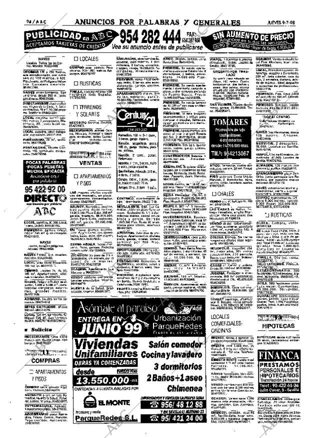 ABC SEVILLA 09-07-1998 página 94