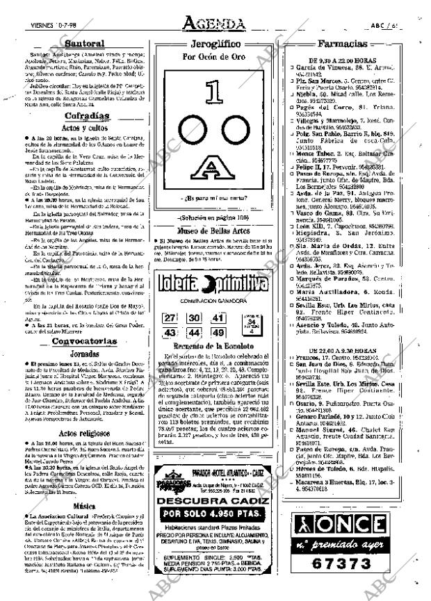 ABC SEVILLA 10-07-1998 página 61