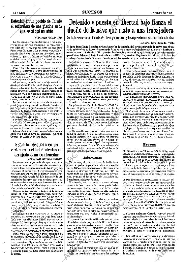 ABC SEVILLA 10-07-1998 página 64