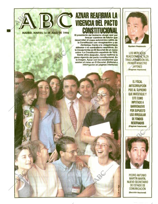 ABC MADRID 14-07-1998 página 1