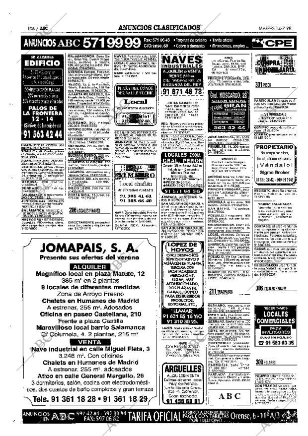 ABC MADRID 14-07-1998 página 106
