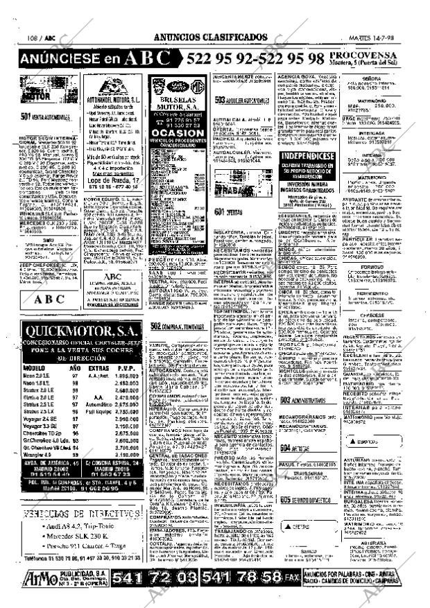 ABC MADRID 14-07-1998 página 108