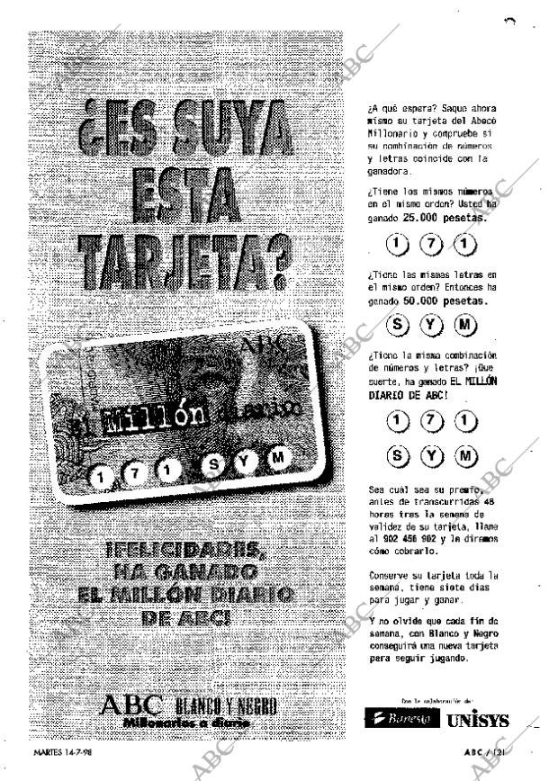 ABC MADRID 14-07-1998 página 121