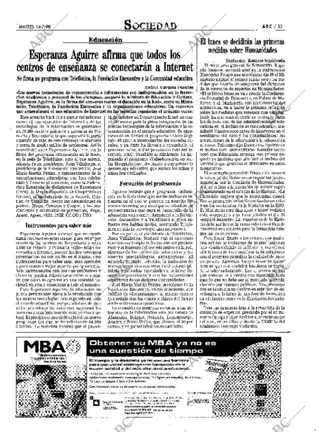 ABC MADRID 14-07-1998 página 53