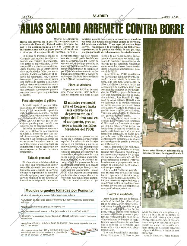 ABC MADRID 14-07-1998 página 64