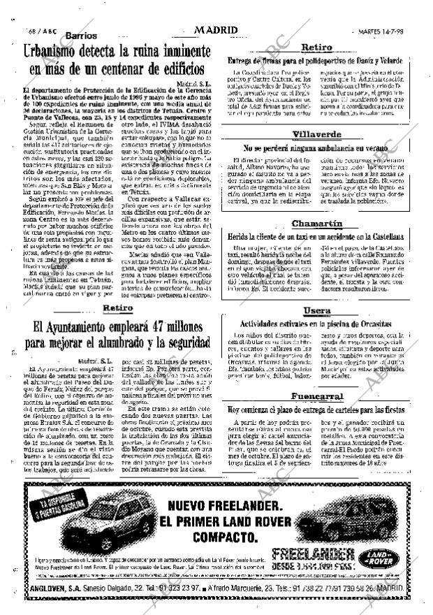 ABC MADRID 14-07-1998 página 68