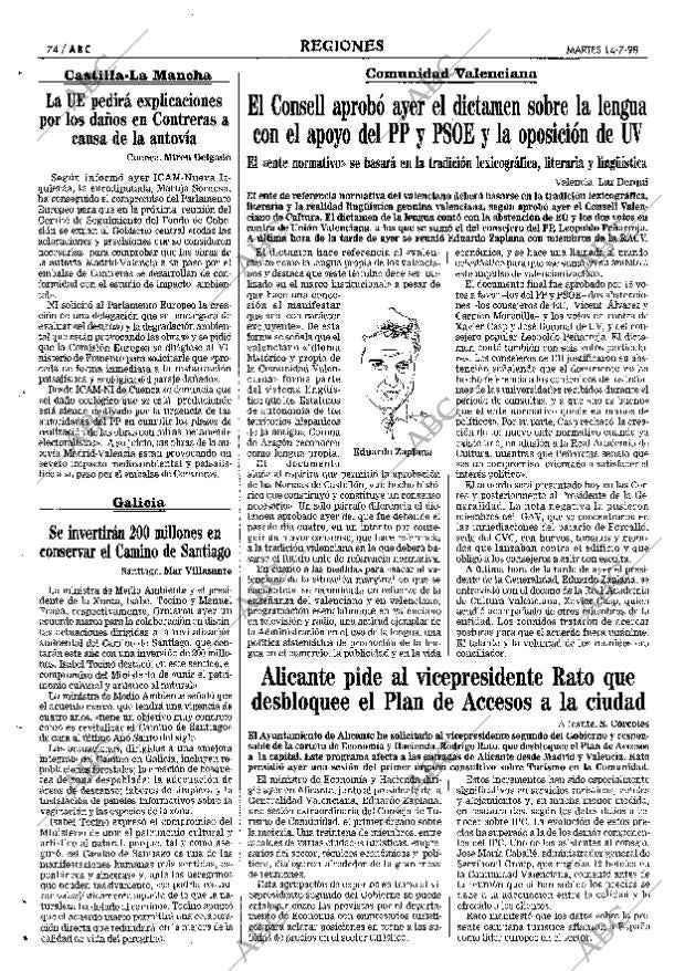 ABC MADRID 14-07-1998 página 74