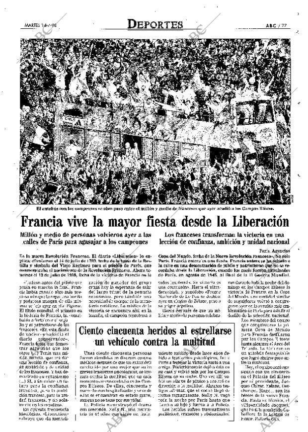 ABC MADRID 14-07-1998 página 77