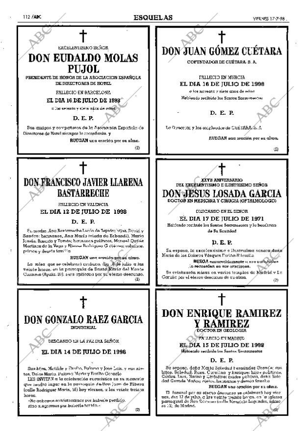 ABC MADRID 17-07-1998 página 112