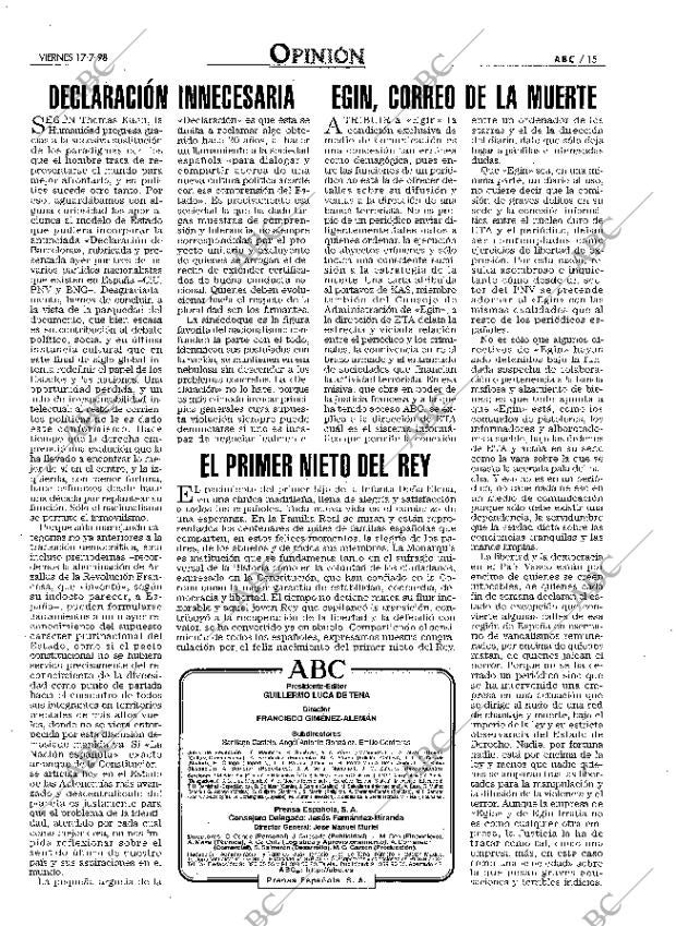 ABC MADRID 17-07-1998 página 15