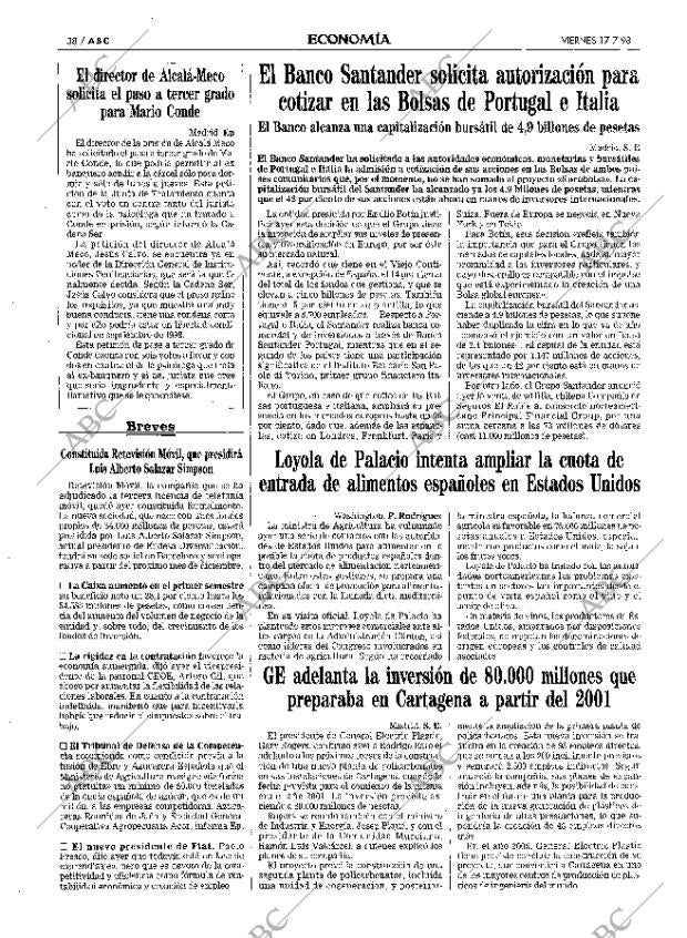 ABC MADRID 17-07-1998 página 38