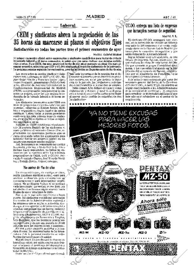 ABC MADRID 17-07-1998 página 65