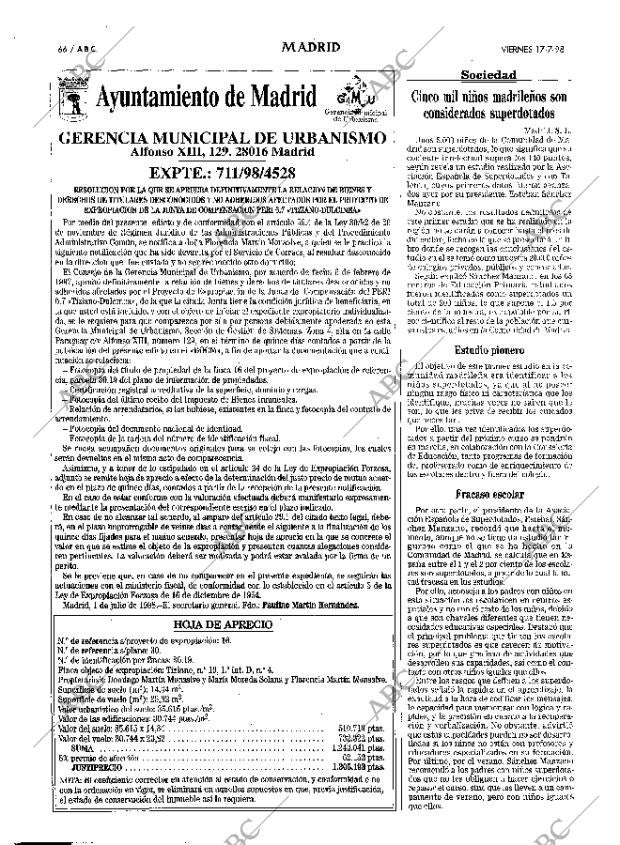 ABC MADRID 17-07-1998 página 66