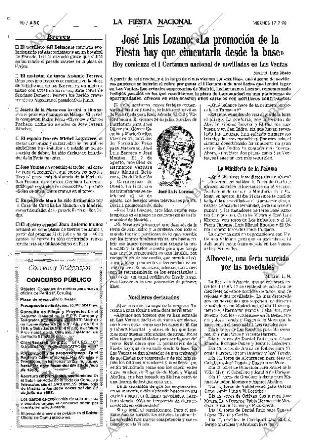 ABC MADRID 17-07-1998 página 90