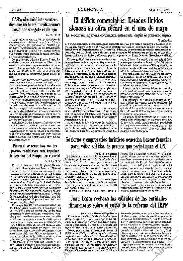 ABC SEVILLA 18-07-1998 página 64