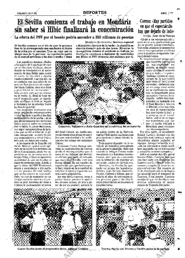 ABC SEVILLA 18-07-1998 página 77