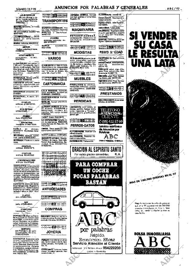 ABC SEVILLA 18-07-1998 página 93
