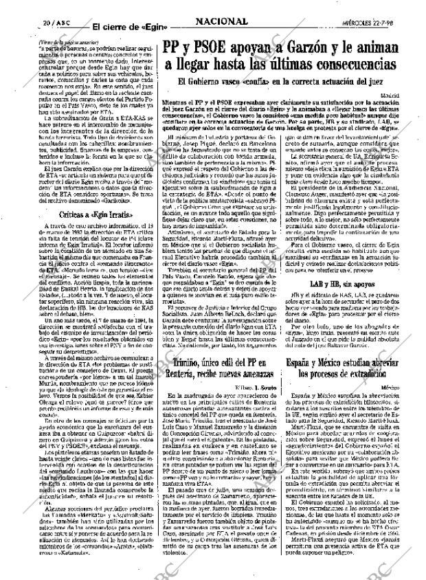 ABC SEVILLA 22-07-1998 página 20