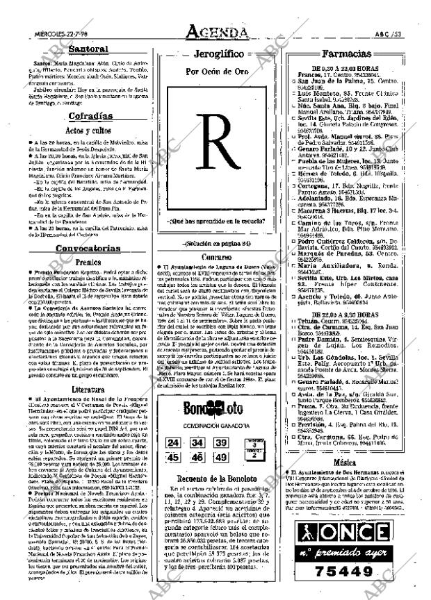 ABC SEVILLA 22-07-1998 página 53