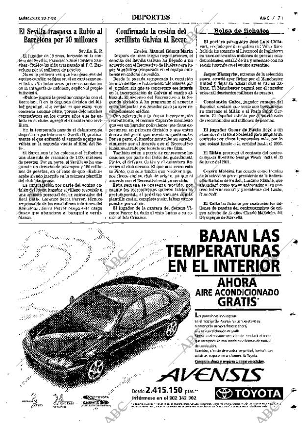 ABC SEVILLA 22-07-1998 página 71
