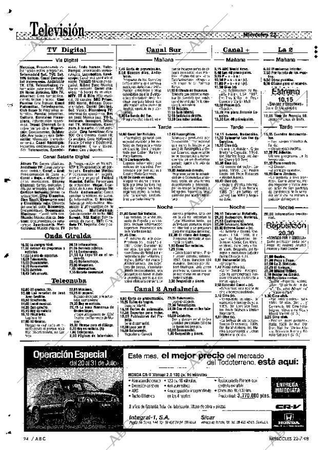 ABC SEVILLA 22-07-1998 página 94