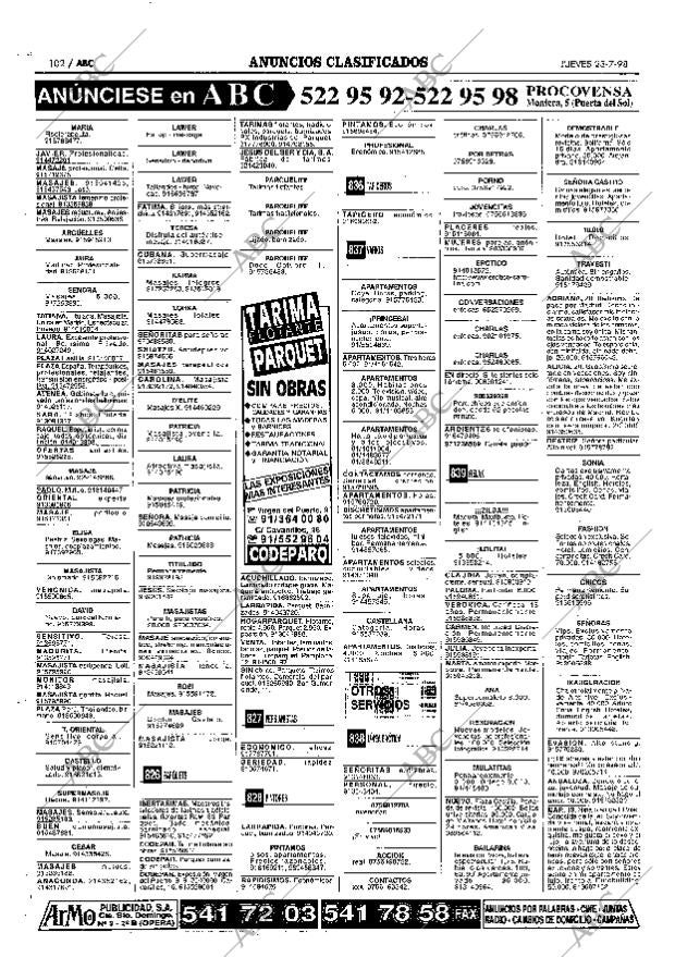 ABC MADRID 23-07-1998 página 102