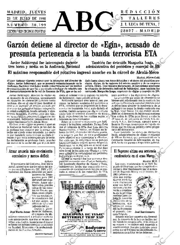 ABC MADRID 23-07-1998 página 13