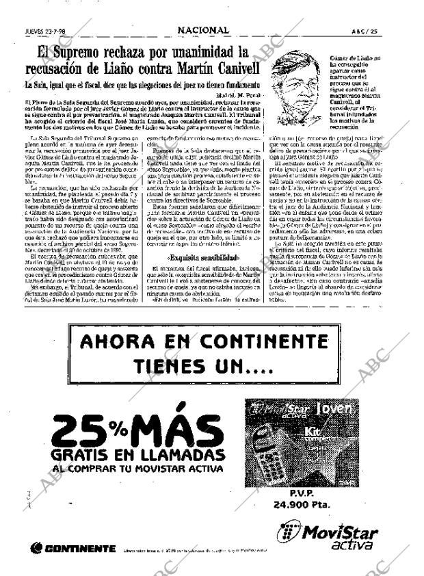 ABC MADRID 23-07-1998 página 25