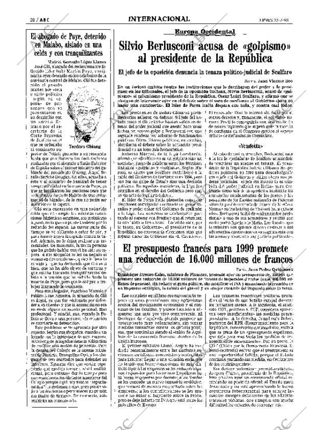 ABC MADRID 23-07-1998 página 28