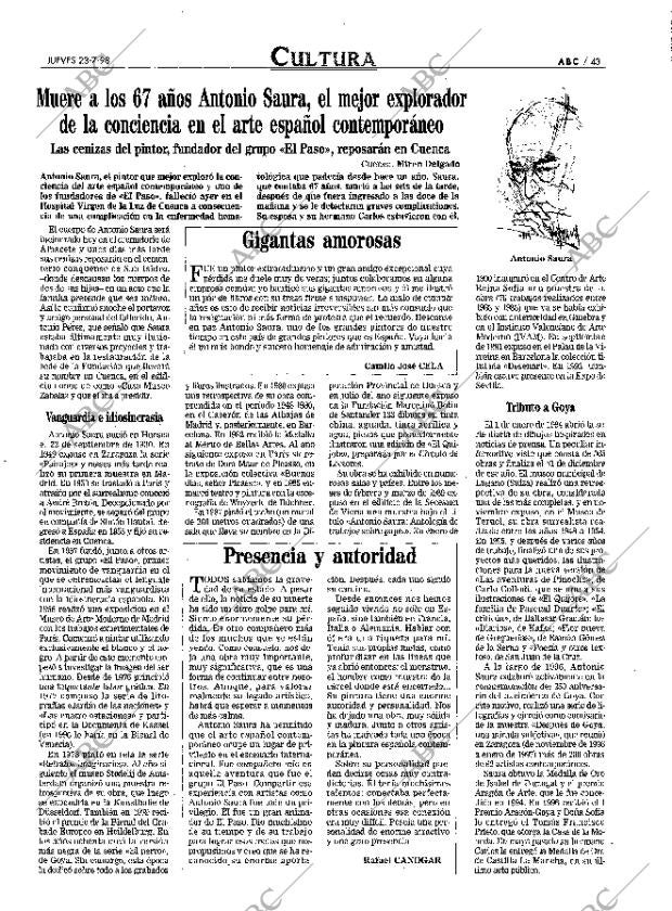 ABC MADRID 23-07-1998 página 43