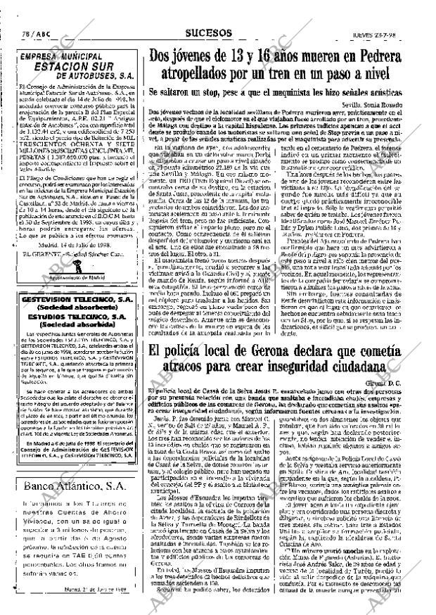 ABC MADRID 23-07-1998 página 78