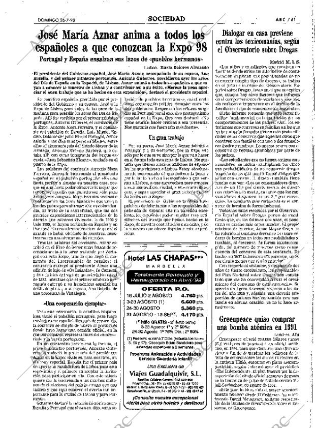 ABC MADRID 26-07-1998 página 61