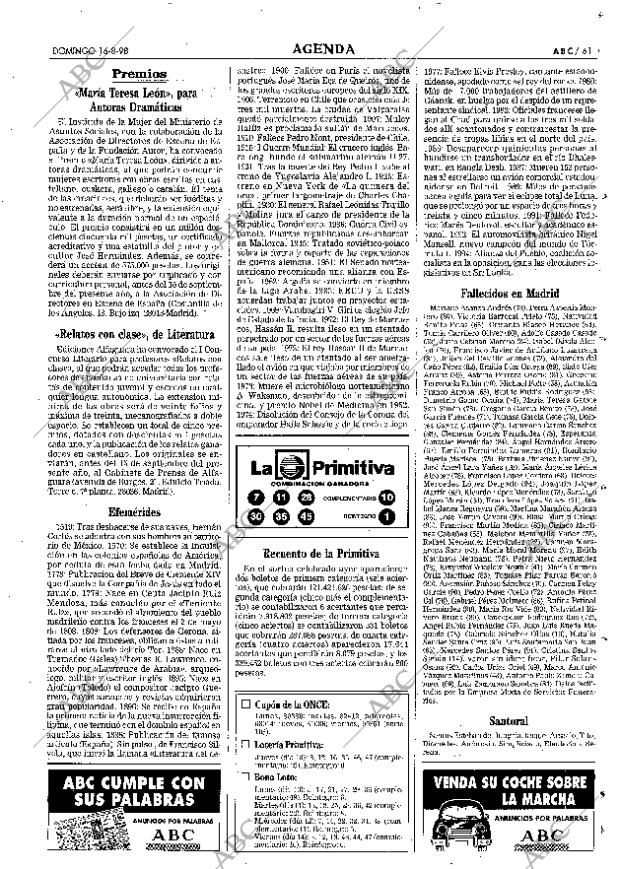 ABC MADRID 16-08-1998 página 61