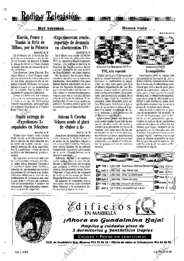 ABC MADRID 20-08-1998 página 108