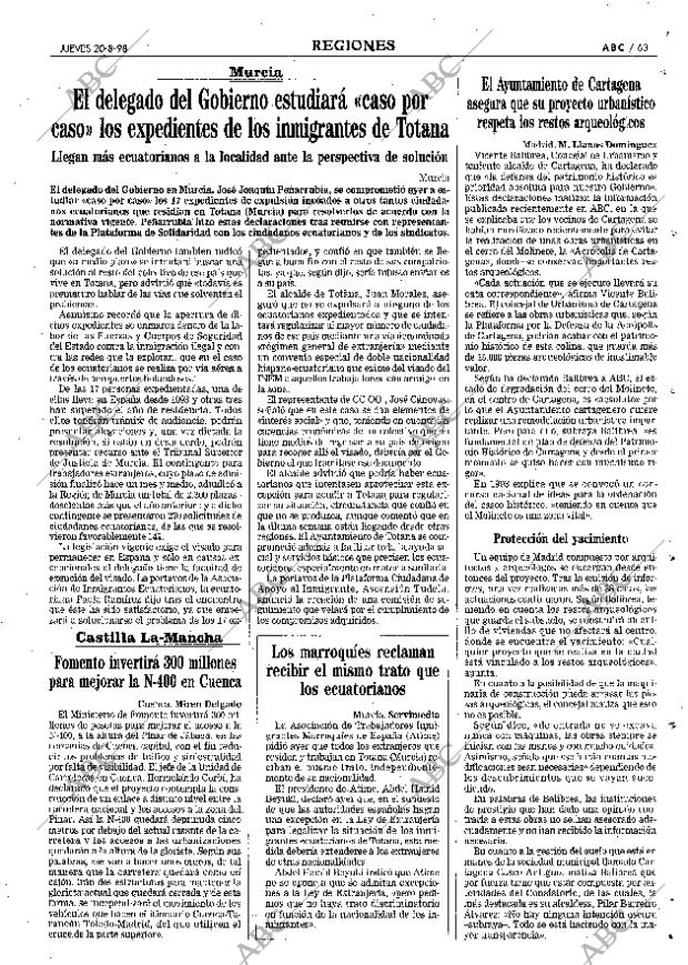 ABC MADRID 20-08-1998 página 63
