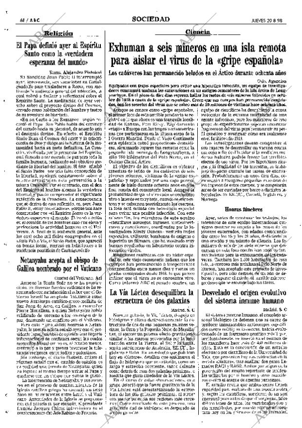 ABC MADRID 20-08-1998 página 68