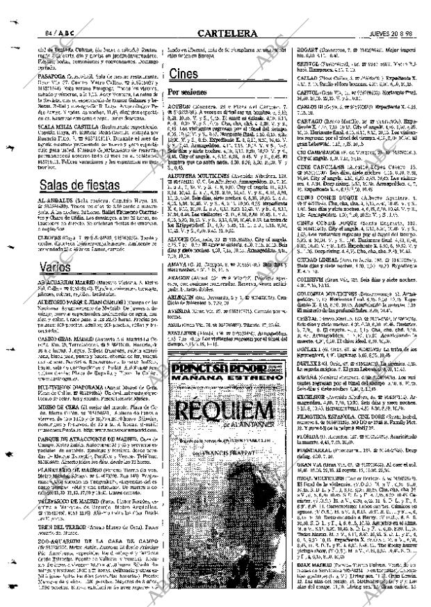 ABC MADRID 20-08-1998 página 84