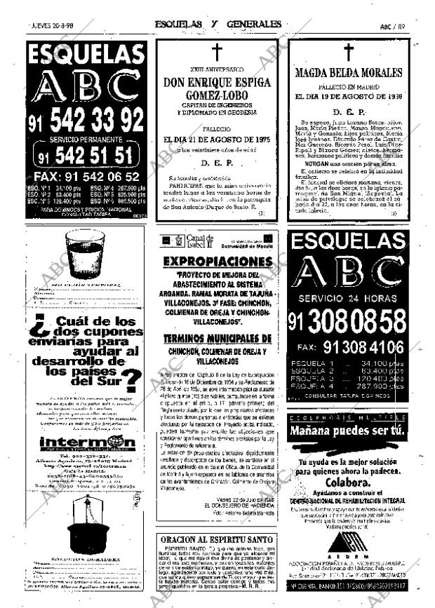 ABC MADRID 20-08-1998 página 89