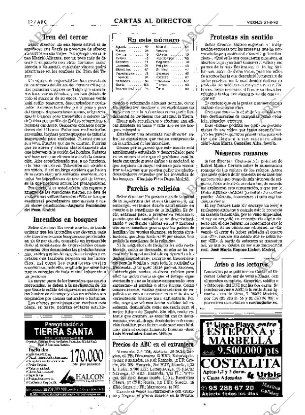 ABC MADRID 21-08-1998 página 12