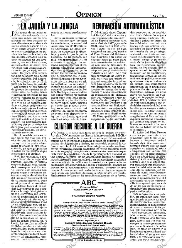 ABC MADRID 21-08-1998 página 13