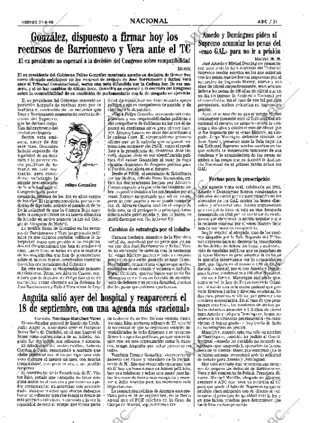 ABC MADRID 21-08-1998 página 21