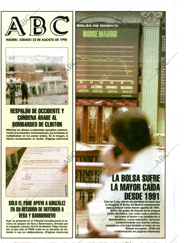 ABC MADRID 22-08-1998 página 1