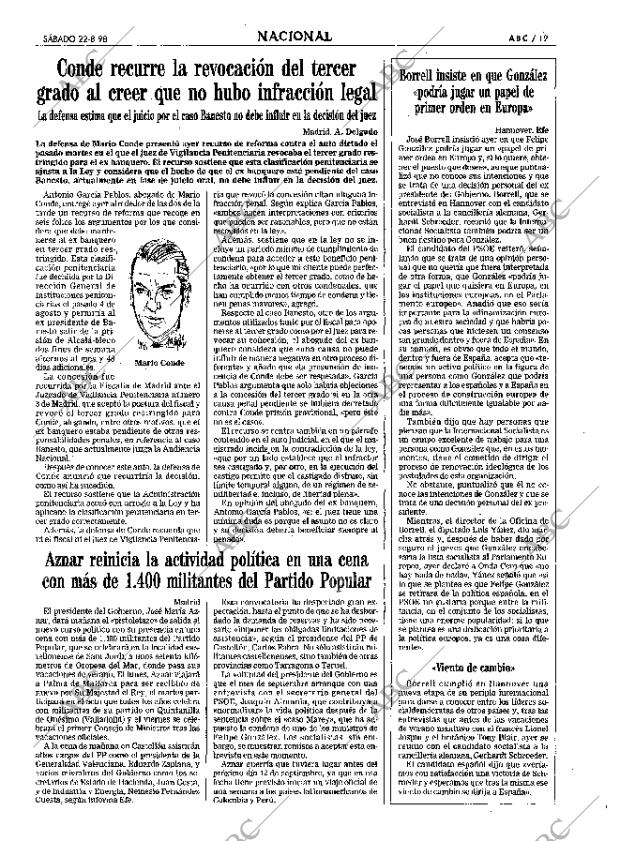 ABC SEVILLA 22-08-1998 página 19