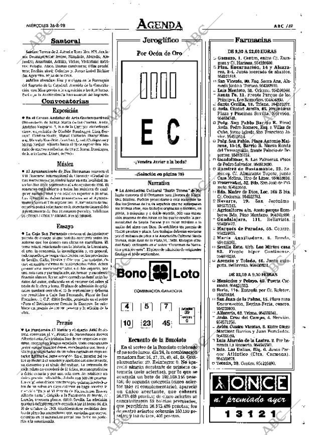 ABC SEVILLA 26-08-1998 página 49
