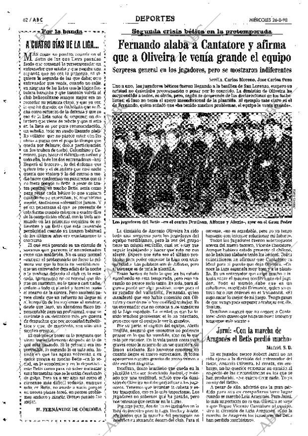 ABC SEVILLA 26-08-1998 página 62