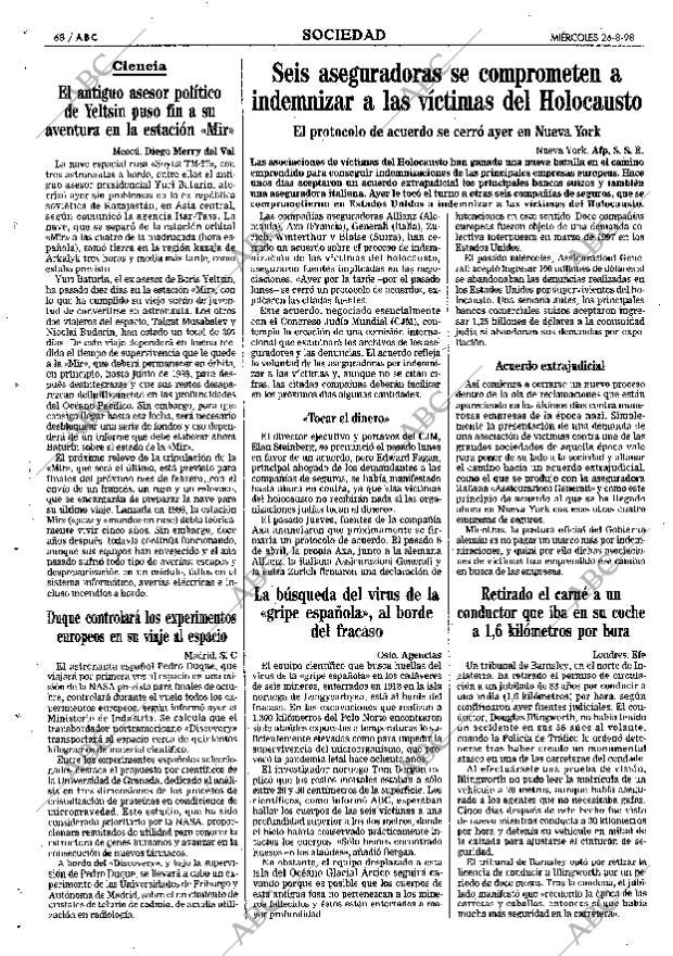 ABC SEVILLA 26-08-1998 página 68