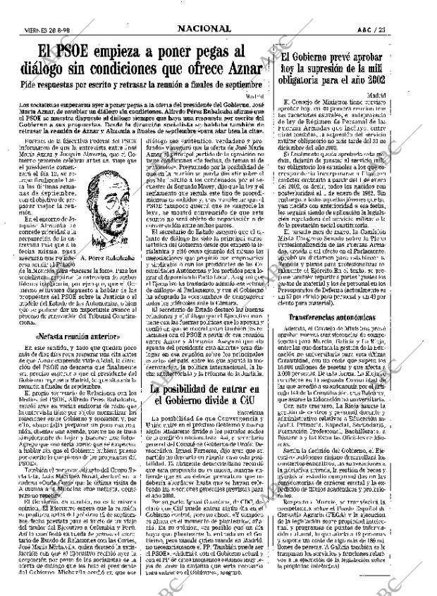 ABC MADRID 28-08-1998 página 23